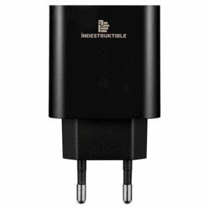 IND 3.1AMP Dual USB Wall Charger With Micro-USB & Type-C Cab
