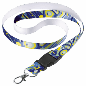 Sublimated Lanyard Single Side Sub with Buckle & Ring