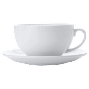 White Basics Cappuccino Cup and Saucer 320ml