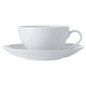 White Basics Coupe Cup and Saucer 200ml