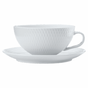 White Basics Diamonds Tea Cup and Saucer Low 250ml