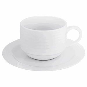 Arctic White Stackable Cup and Saucer 220ml