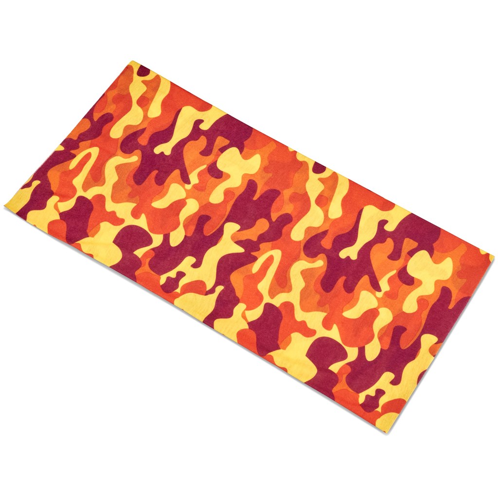 Adults Camo Flexi Tubular Bandana - Orange - Image 4