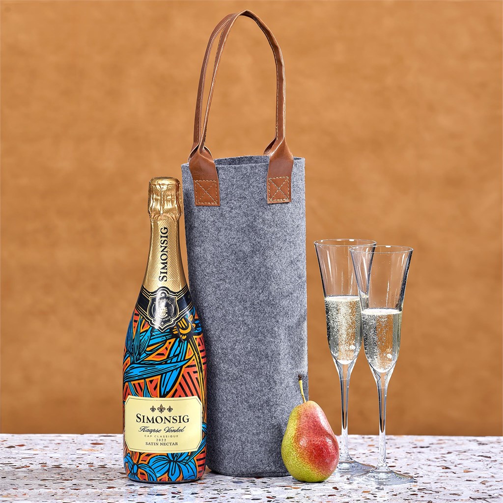 Okiyo Tahada RPET Felt Wine Tote - Image 7