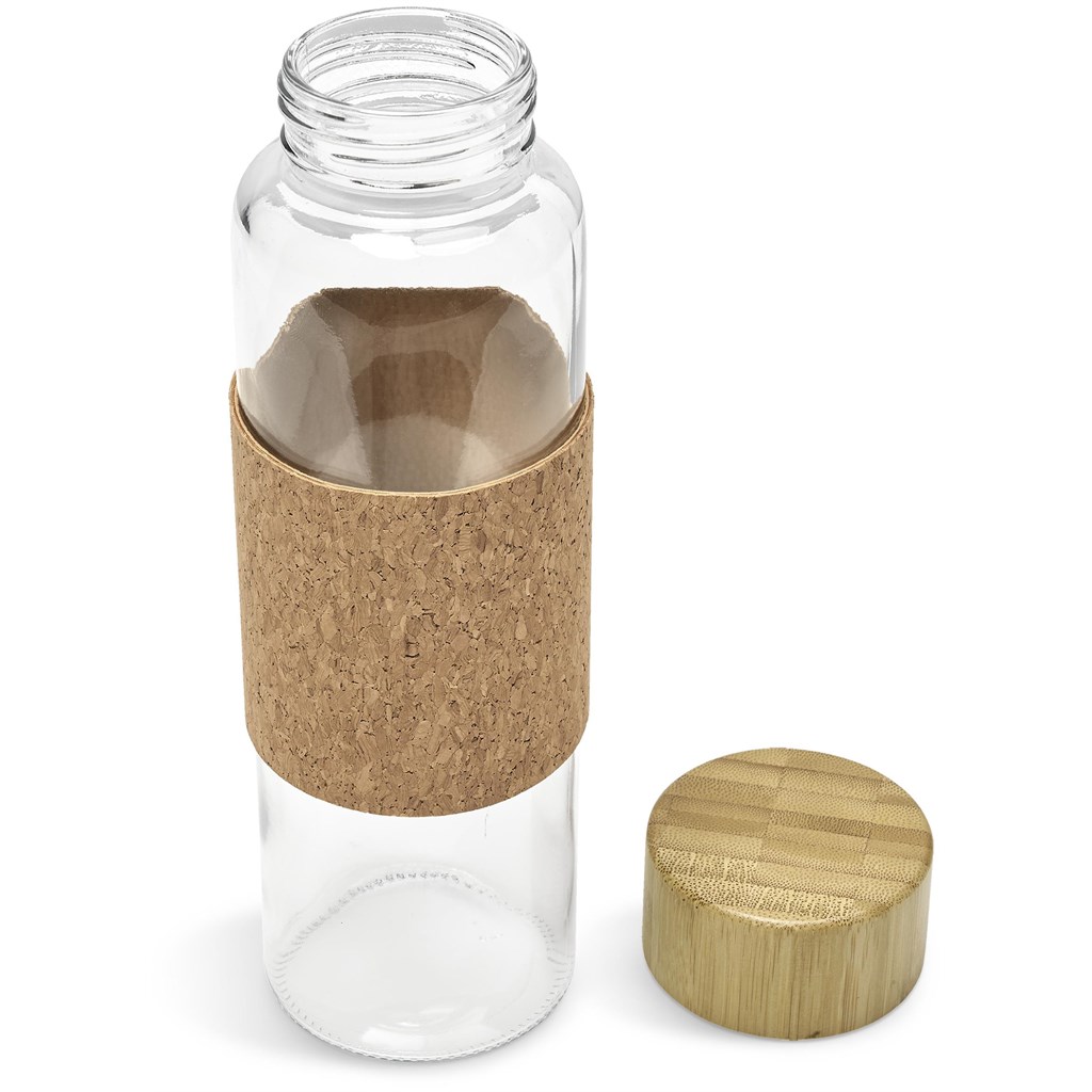 Kooshty Clear Bamboost Glass Water Bottle - 700ml - Image 2