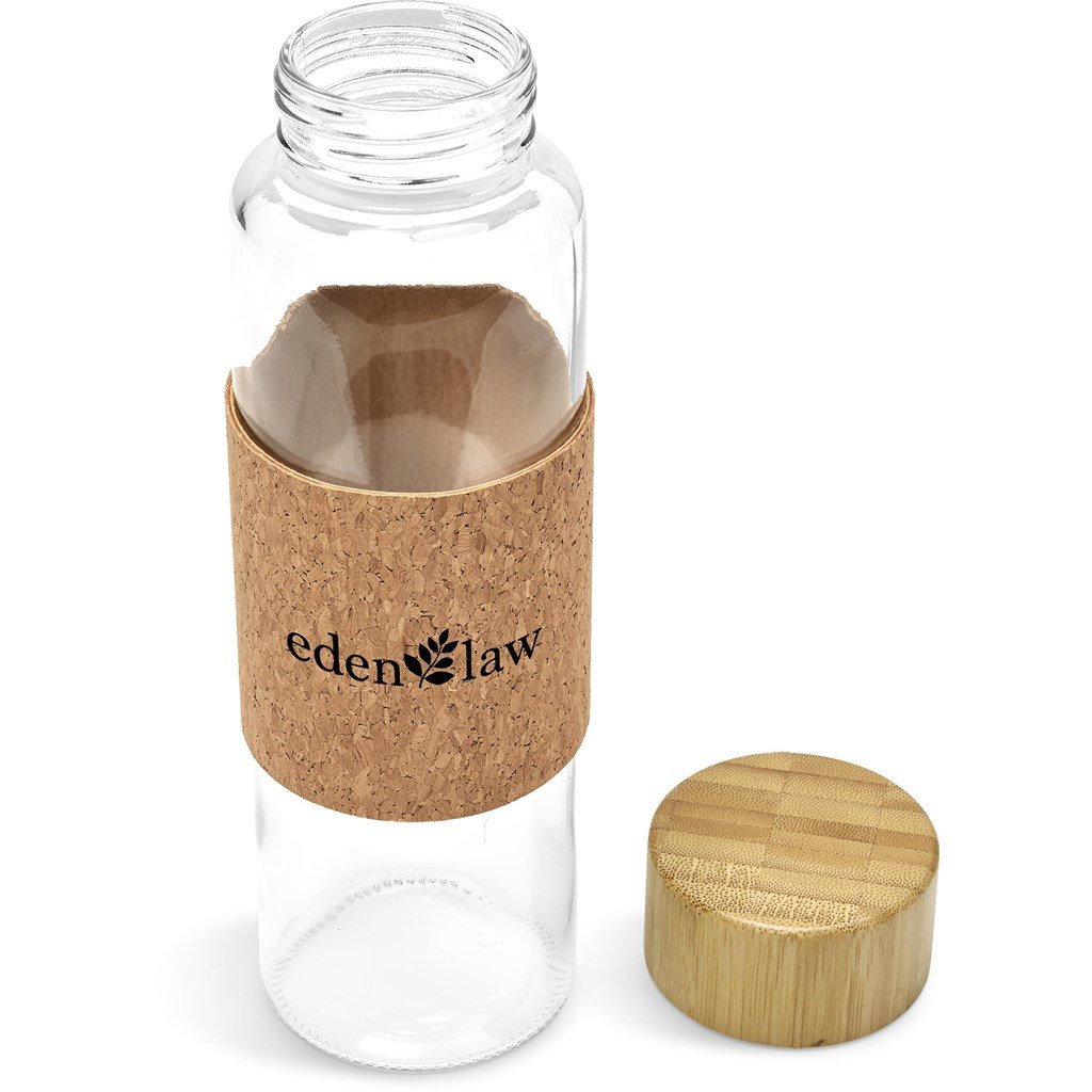 Kooshty Clear Bamboost Glass Water Bottle - 700ml - Image 6