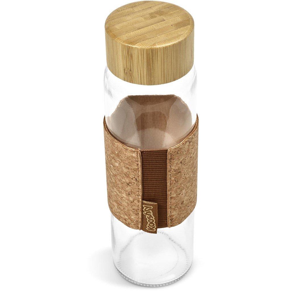 Kooshty Clear Bamboost Glass Water Bottle - 700ml - Image 3