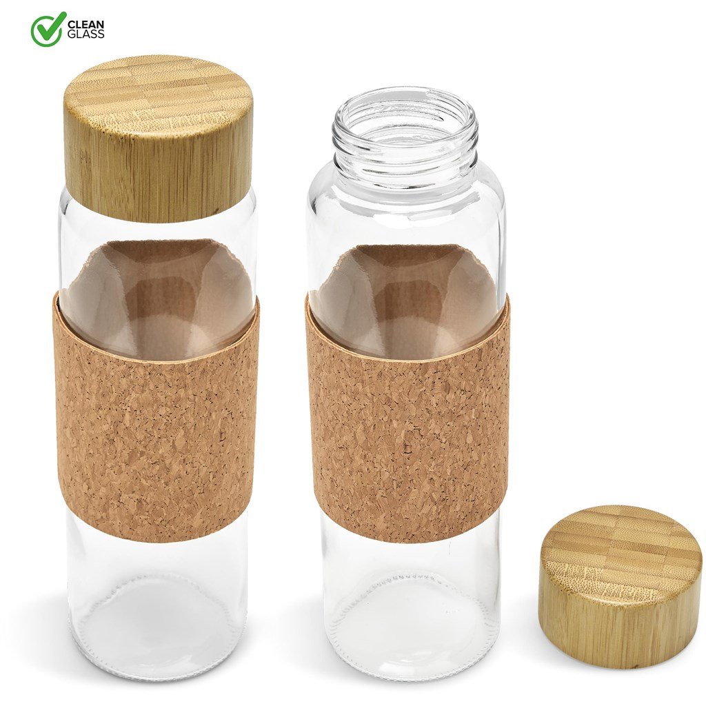Kooshty Clear Bamboost Glass Water Bottle - 700ml - Image 7