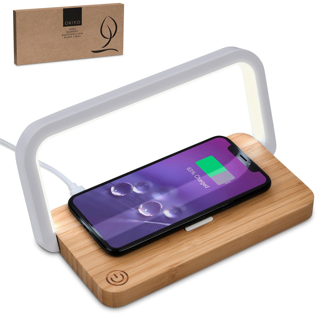 Okiyo Yoru Bamboo Wireless Charger & Night Light - Image 27