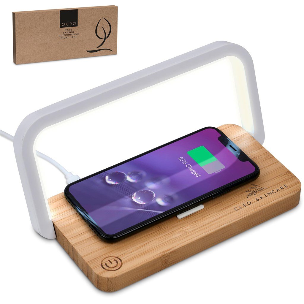 Okiyo Yoru Bamboo Wireless Charger & Night Light - Image 32