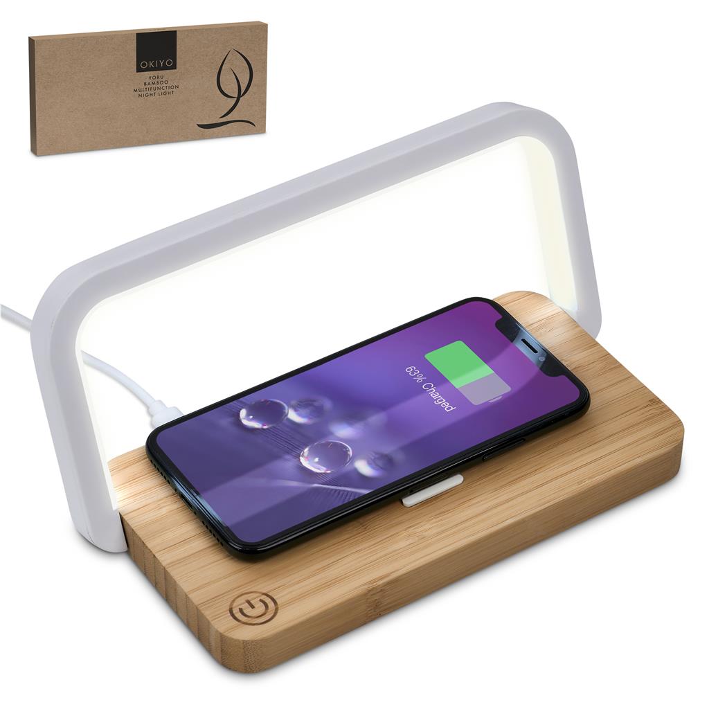 Okiyo Yoru Bamboo Wireless Charger & Night Light - Image 31