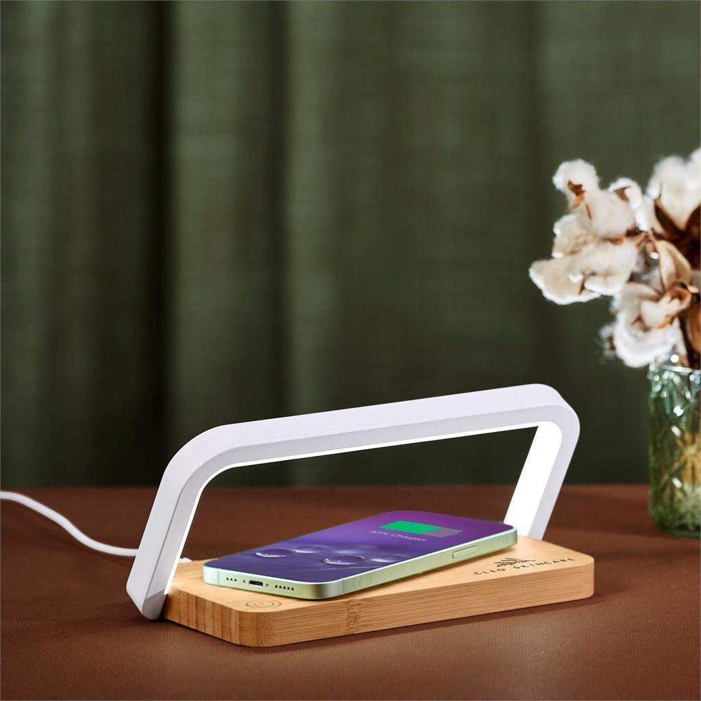 Okiyo Yoru Bamboo Wireless Charger & Night Light - Image 15