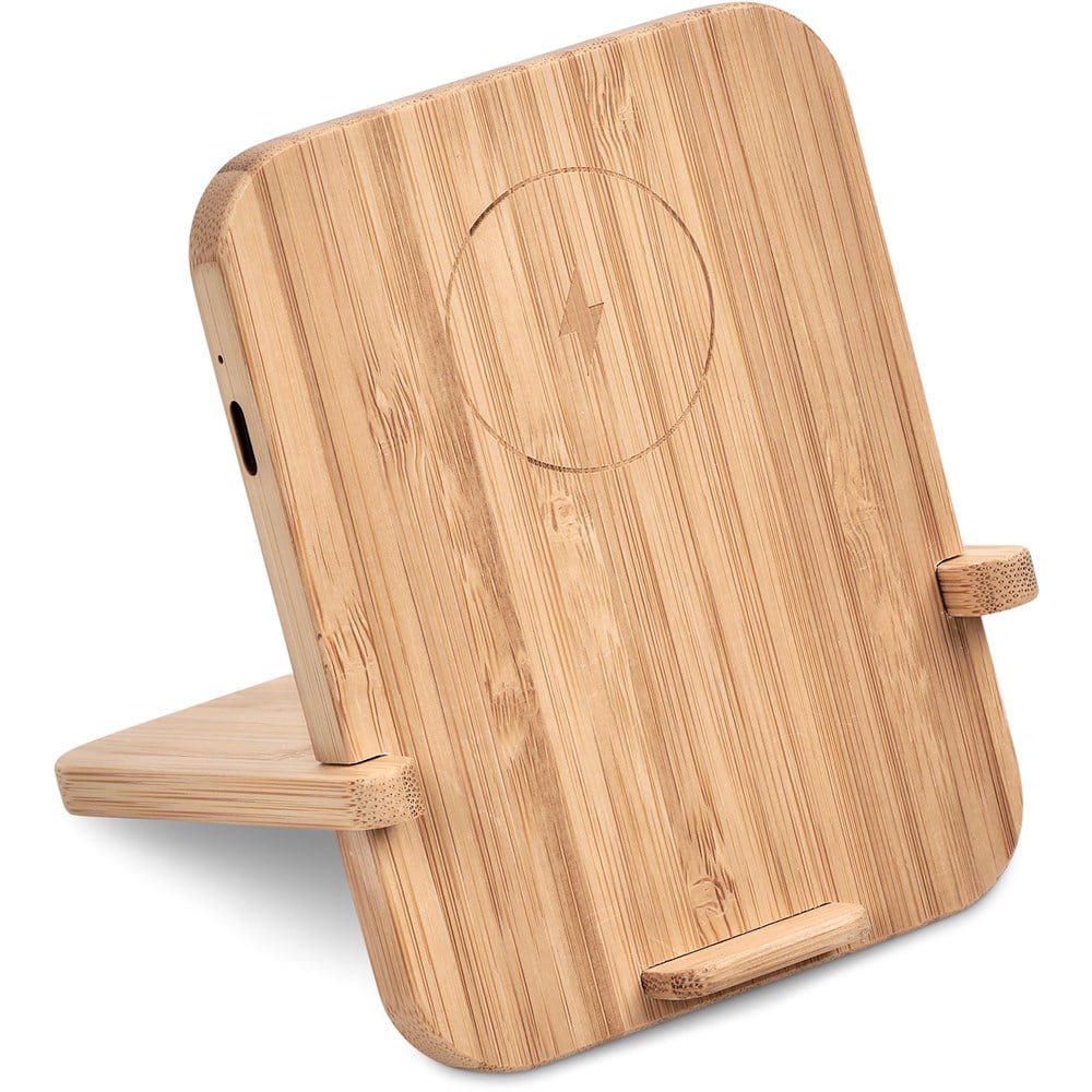 Okiyo Noryoku Bamboo Wireless Charging Phone Stand - Image 4