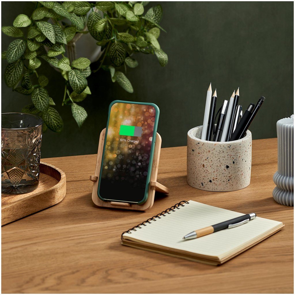 Okiyo Noryoku Bamboo Wireless Charging Phone Stand - Image 11