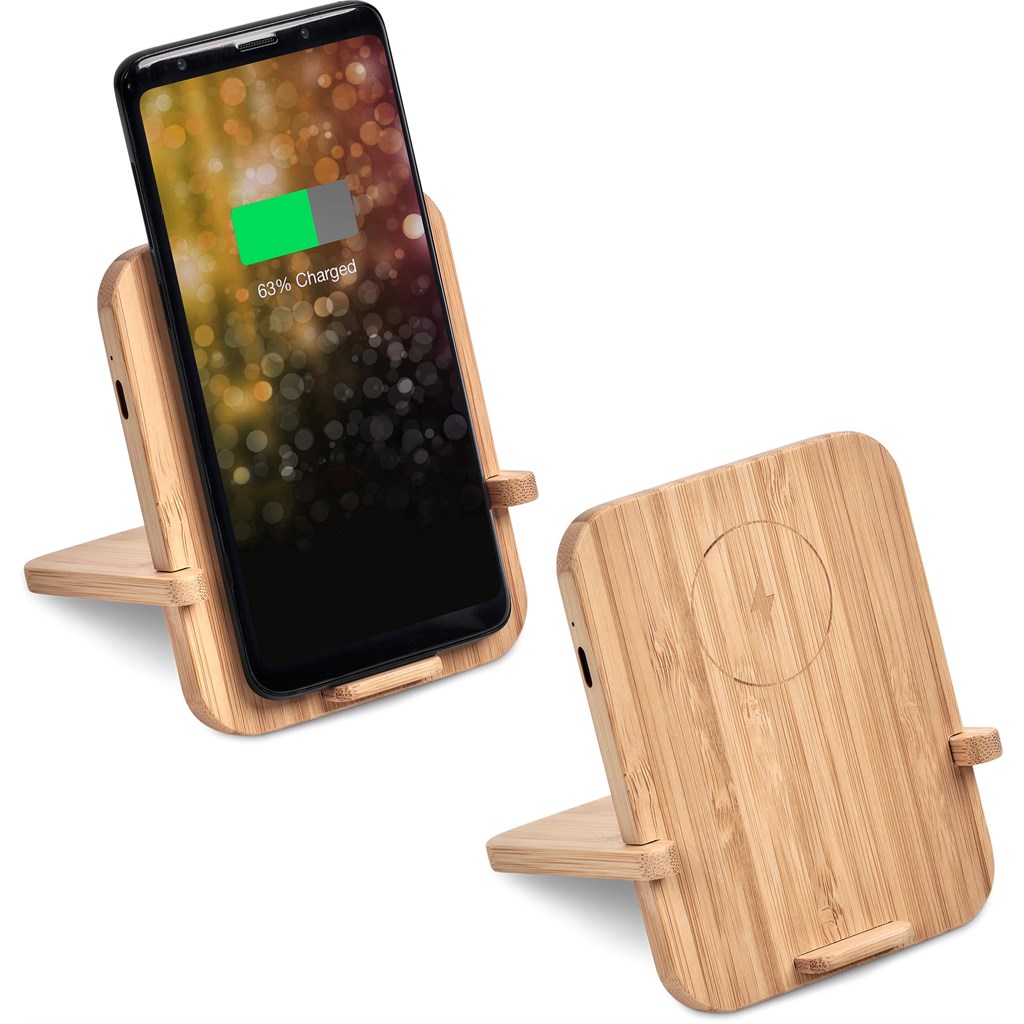 Okiyo Noryoku Bamboo Wireless Charging Phone Stand - Image 5