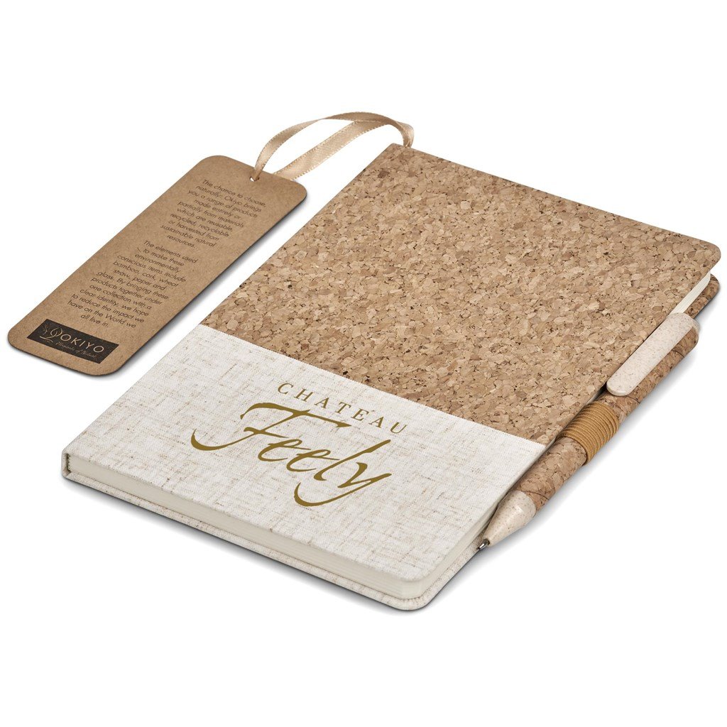 Okiyo Cardon Cork Notebook & Pen Set - Image 7