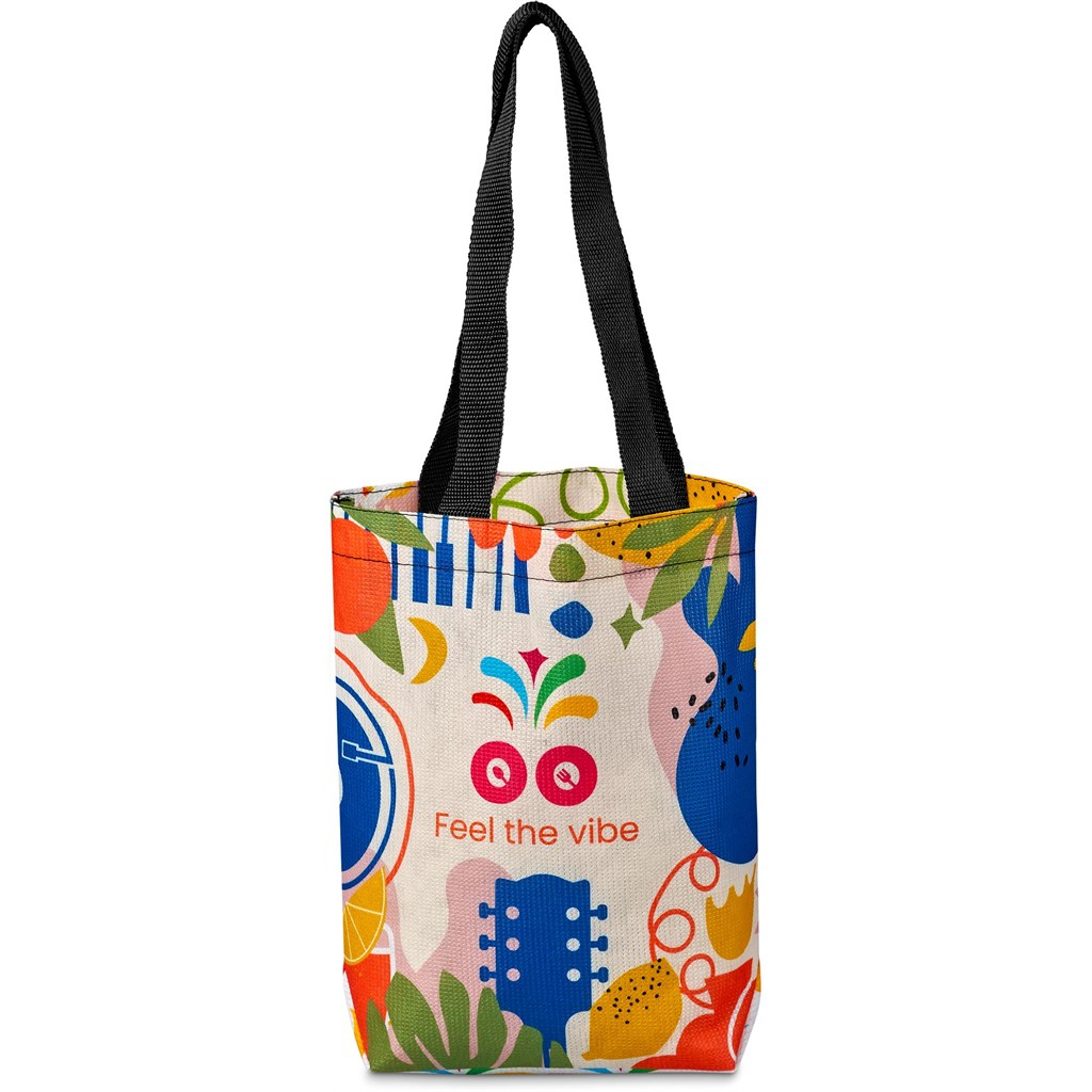 Pre-Printed Sample Hoppla Bayside Recycled PET Stitch-Bond Shopper - Image 3