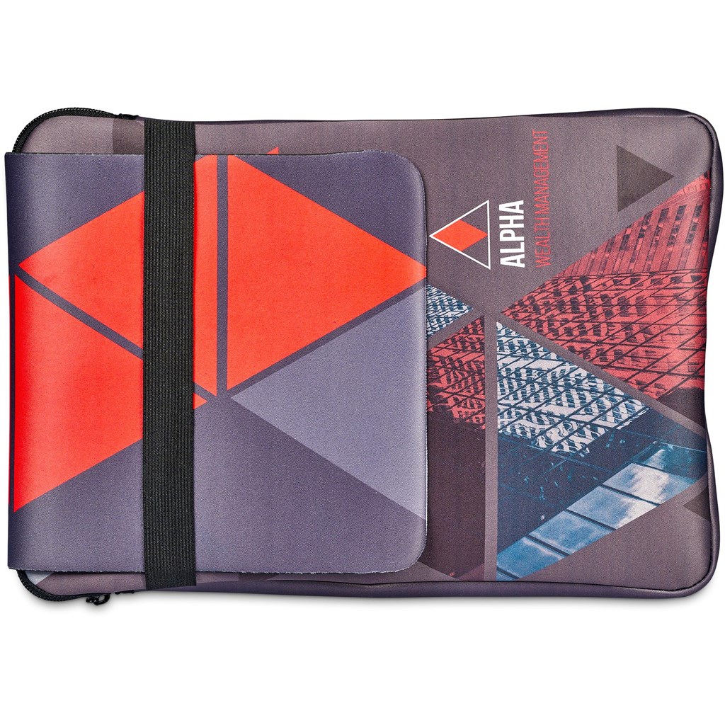 Pre-Printed Sample Hoppla Grotto Neoprene 13-inch Laptop Sleeve With Build-In Mouse Pad - Image 2