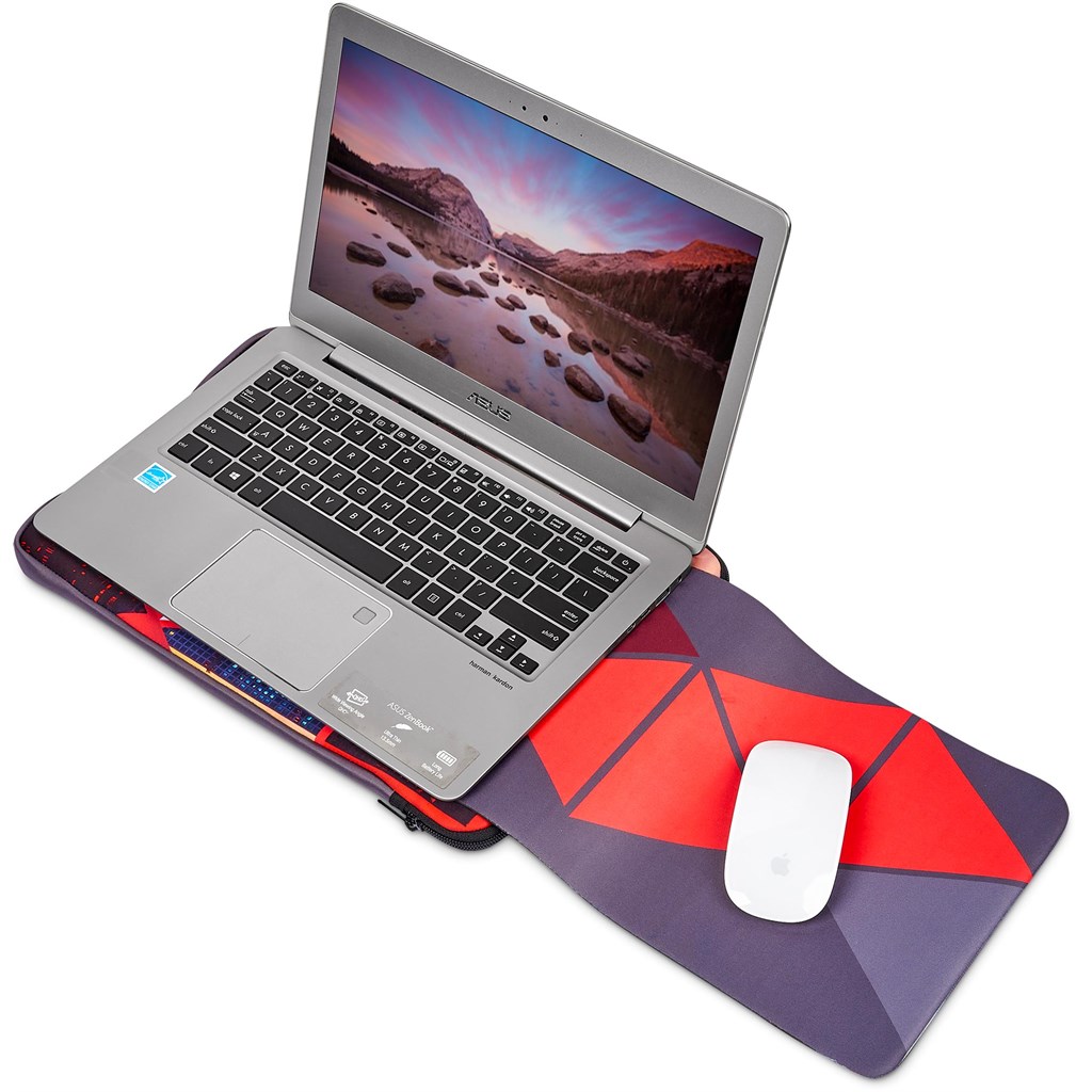 Pre-Printed Sample Hoppla Grotto Neoprene 13-inch Laptop Sleeve With Build-In Mouse Pad - Image 7