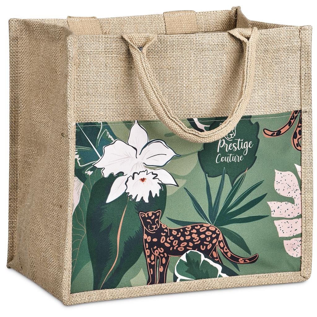 Pre-Production Sample Okiyo Nuri Sublimated Pocket Jute Tote - Image 3
