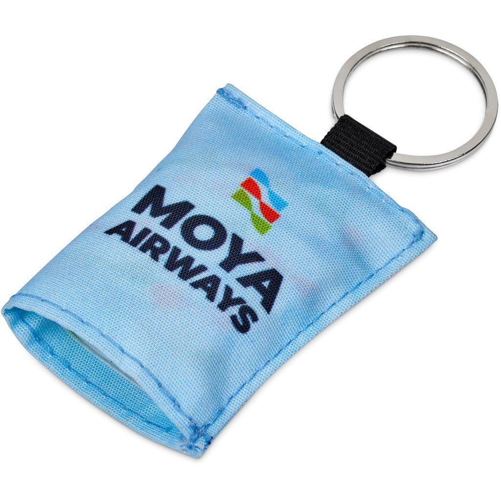 Pre-Production Sample Hoppla Aquila Polyester Keyring Pouch with Cleaning Cloth - Image 3