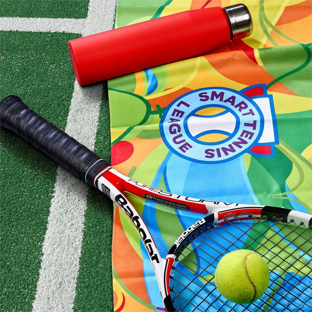 Pre-Production Sample Hoppla Relay Sports Towel - Double-Sided Branding - Image 3