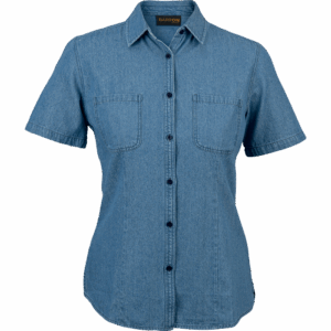 Denim Blouse Short Sleeve Ladies