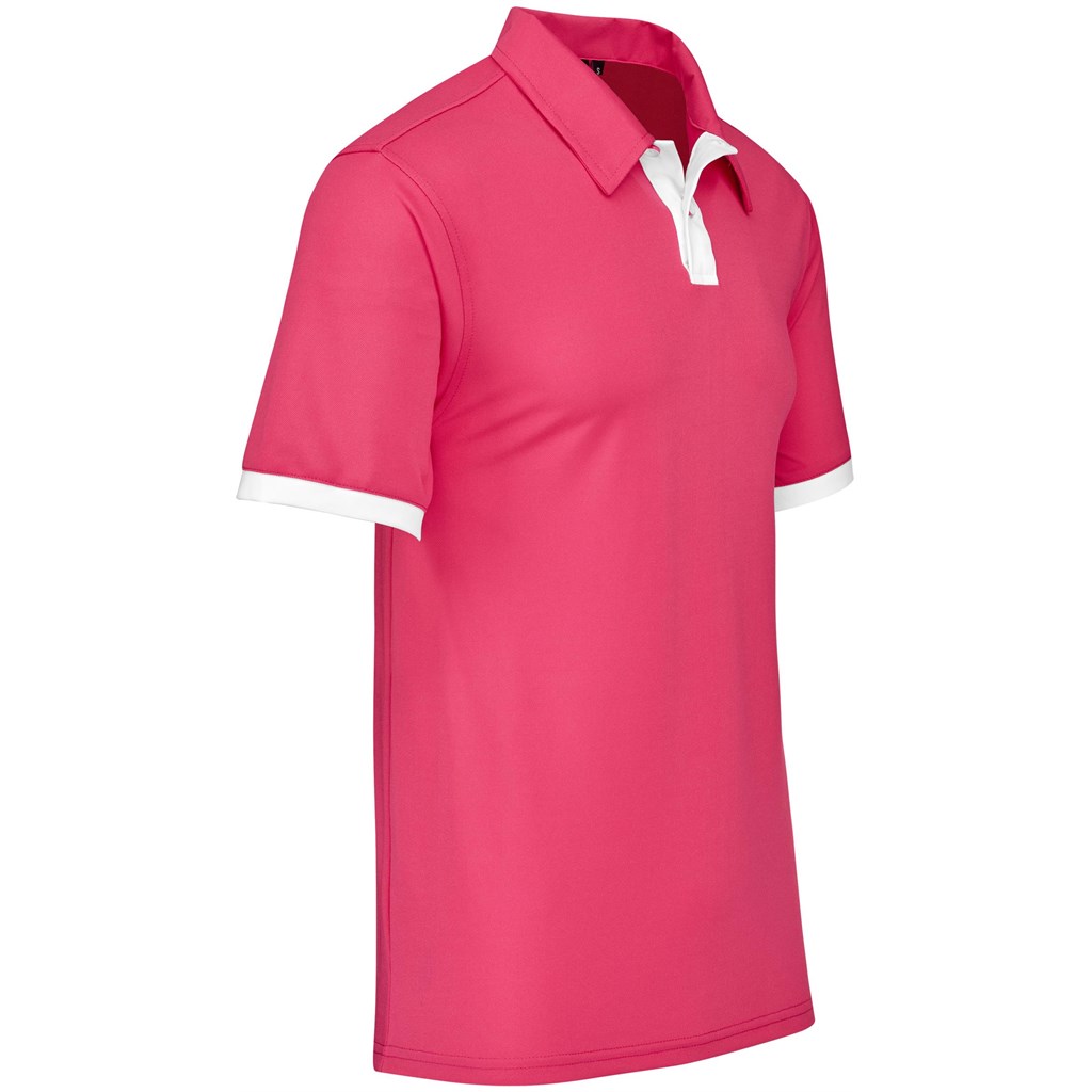 Mens Contest Golf Shirt - Pink - Image 5
