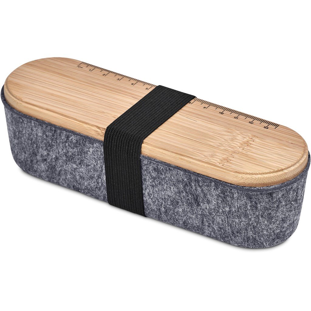 Okiyo Byoga Recycled PET Felt & Bamboo Stationery Case - Image 16