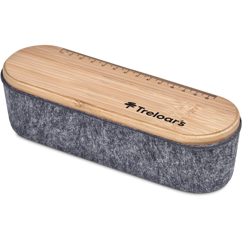 Okiyo Byoga Recycled PET Felt & Bamboo Stationery Case - Image 13