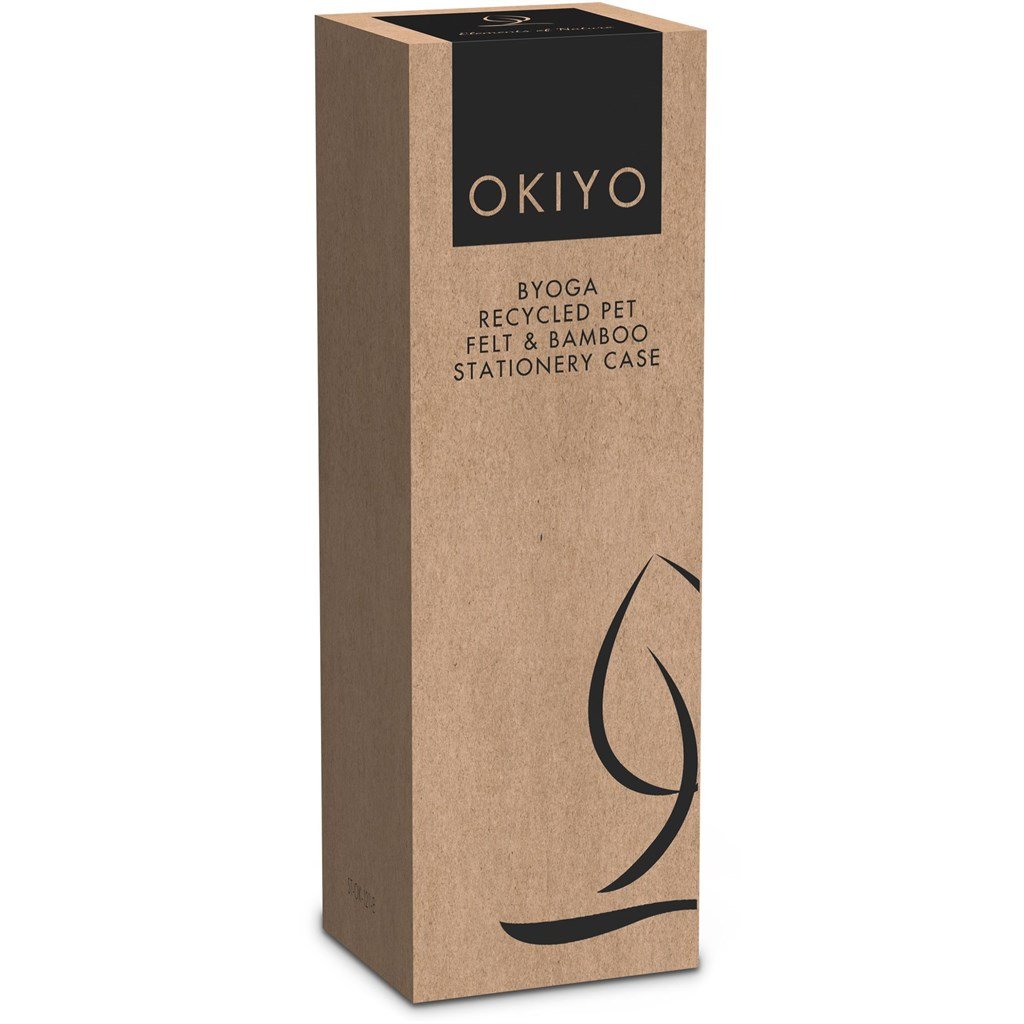 Okiyo Byoga Recycled PET Felt & Bamboo Stationery Case - Image 19