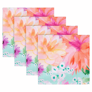 Teas & C's Dahlia Daze Cotton Napkin Set of 4