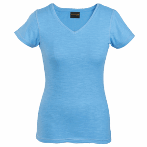 Slub V Neck T-Shirt Ladies