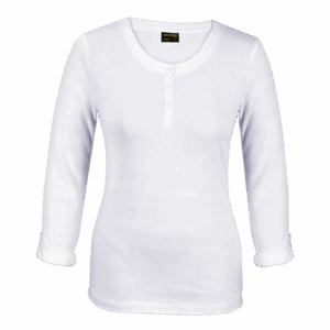 145g Henley Long Sleeve T-Shirt Ladies