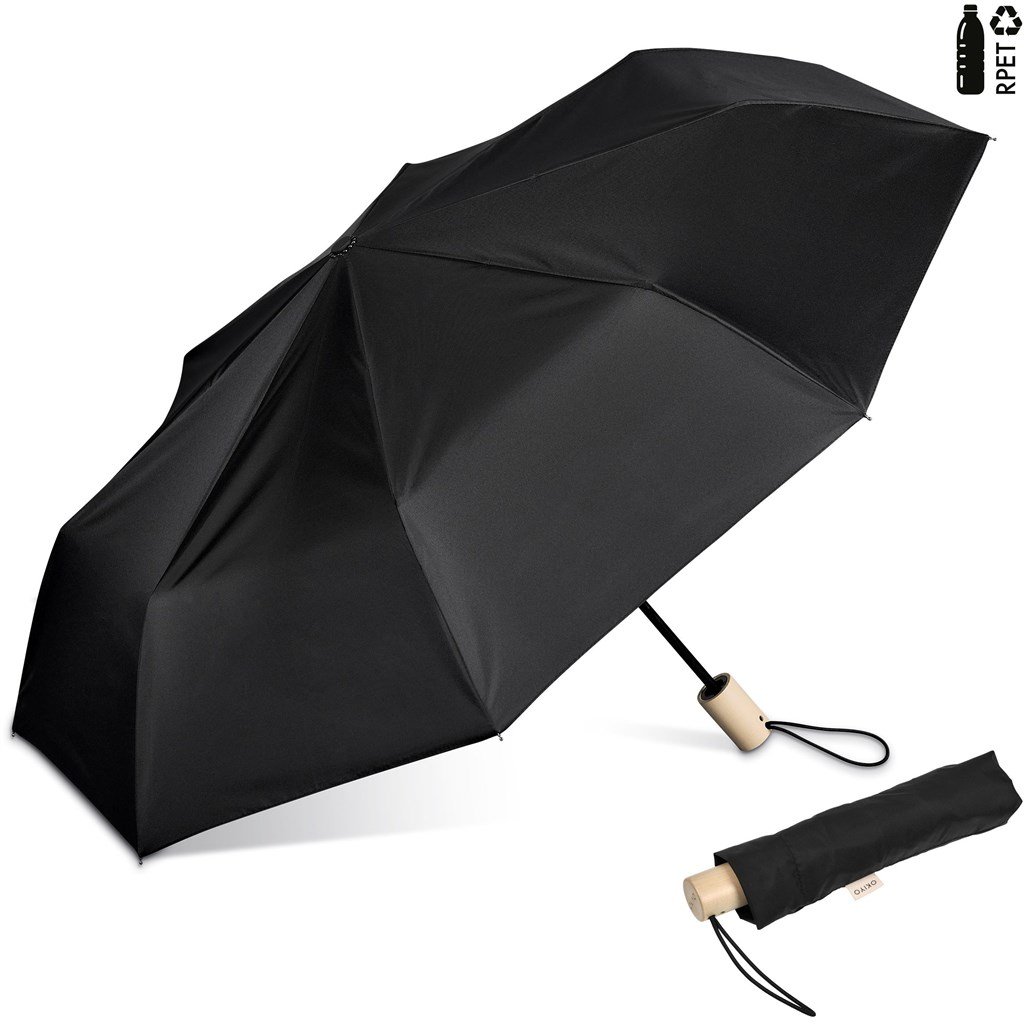 Okiyo Ameno Recycled PET Auto-Open Compact Umbrella - Image 7